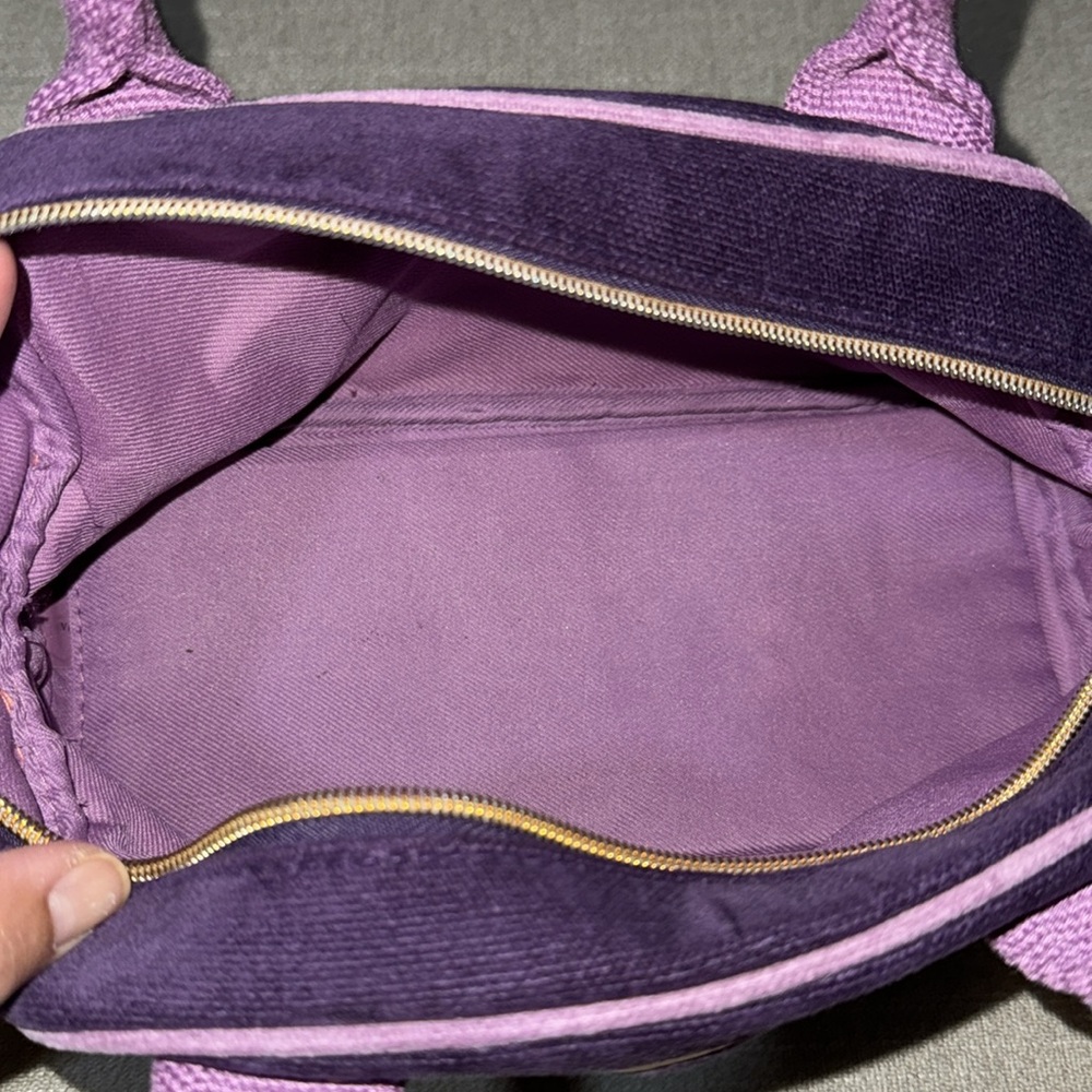 Victoria’s Secret velour bag Purple and Pink Heart - Picture 7 of 8